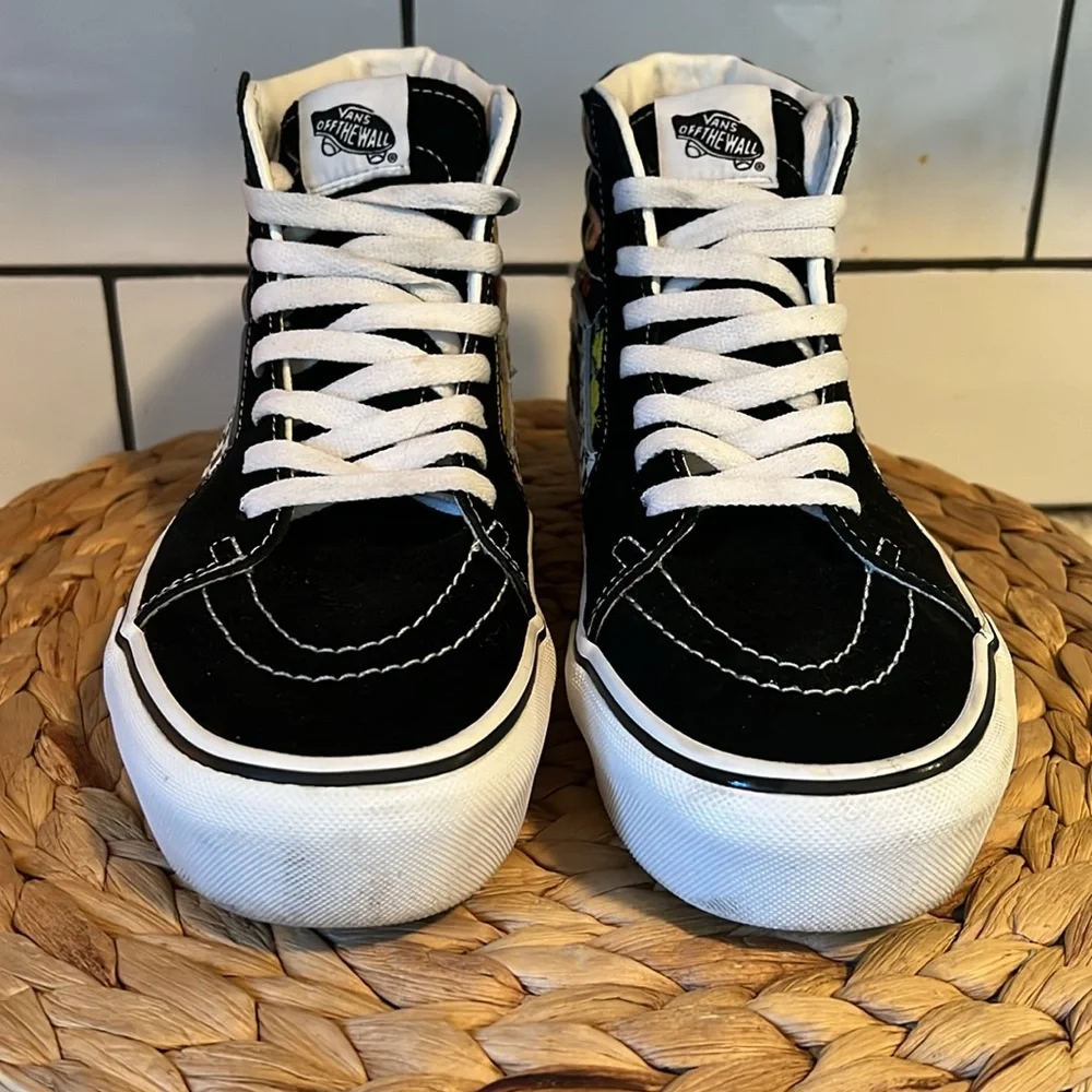 Vans Black Floral High-Top Sneakers - Picture 2 of 6